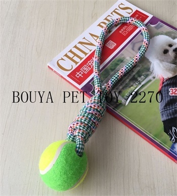 Long Lasting Chew Toy Tennis ball rope for dog 2270