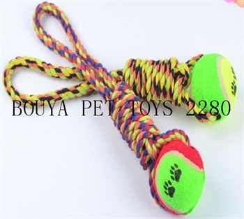 Chew Toy Tennis ball with rope toy for dog 2280