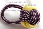 Cotton rope ring with ball pet toy 2182